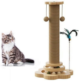 Produktbild von XDeer Tier-Intelligenzspielzeug Katzenspielzeug mit Roller und Katzenkratzbaum
