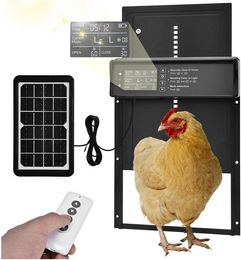 XERSEK Haustierklappe Solarbetrieb Aluminium mit Lichtsensor und Zeitschaltuhr – Bild 1 von 5