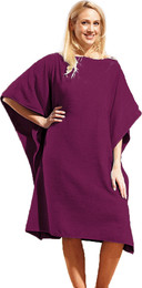 Produktbild von XL-Badetuch-Poncho 2 in 1 Aubergine