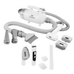 XPOWER Hundeschermaschine B-117 Haushalts Haustier Trimmer Anti-Sheddin Haustier Staubsauger Set, Professionelles Haustier-Grooming-Set, All-in-One-Tierpflege-Set,Verstellbare Drehzahl, 2-Gang-Heizmodus – Bild 1 von 7