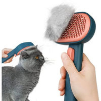 Produktbild von XDeer Selbstreinigende Fellbürste für Katzen mit Kurz- und Langhaar aus Edelstahl