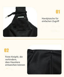 Produktbild von XDeer Tiertransporttasche für kleine Hunde und Katzen bis 7,5 kg mit Handyspeicher