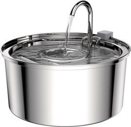 XDeer Trinkbrunnen für Katzen aus Edelstahl mit Wasserfall-Design 3,2L - 3,2 l – Bild 1 von 3