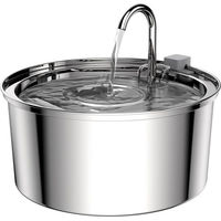 Produktbild von XDeer Trinkbrunnen für Katzen aus Edelstahl mit Wasserfall-Design 3,2L - 3,2 l