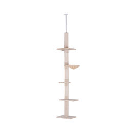 Xdovet Kratzbaum mit Sisalsäulen und Deckenspanner höhenverstellbar Beige 40 x 34 x 230-260cm – Bild 1 von 2