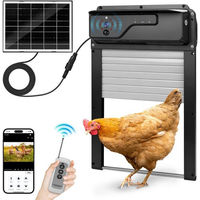 Produktbild von XERSEK Automatische Hühnerklappe mit Solar, WLAN APP-Steuerung und Kamera, Aluminium, Schwarz