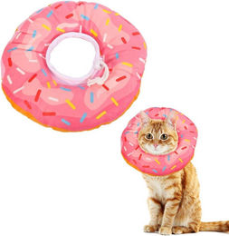 Xinzistar Kätzchen Halskrause Soft Donut Schutzkragen Rosa Größe M – Bild 1 von 7