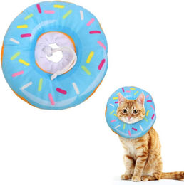 Xinzistar Katzen Halskrause Donut Schutzkragen Blau Größe M – Bild 1 von 8