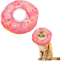 Produktbild von Xinzistar Katzen Halskrause Soft Donut aus Plüsch Rosa