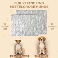 Produktbild von XiRRiX Pfotenliebling Hundedecke aus Plüsch für kleine Hunde, wasserdicht und rutschhemmend, Grau, Größe S