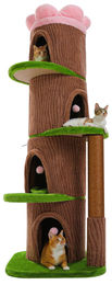 XL Kratzbaum aus Holz AMT0349BN mit 5 Ebenen und 4 Höhlen für große Katzen 174 cm – Bild 1 von 1