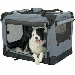 Xonic Foxdevil Faltbare Transportbox für Hunde und Katzen aus Nylon, Grau, S, wasserdicht – Bild 1 von 11