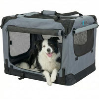 Produktbild von Xonic Foxdevil Faltbare Transportbox für Hunde und Katzen aus Nylon, Grau, S, wasserdicht