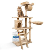 Produktbild von Xonic Foxdevil Kratzbaum für Katzen mit Hängematte, Kuschelhöhle und Aussichtsplattform in Beige 141 cm hoch