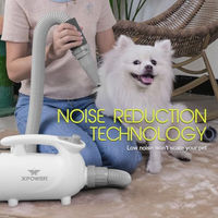 Produktbild von XPower 5 in 1 Haustier Schermaschine und Staubsauger Set B-113 für Hunde und Katzen mit Trocknerfunktion in Weiß