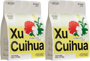 Xu Cuihua Pflanzliche Katzenstreu mit Grüntee-Duft 2 x 2,5 kg – Bild 1 von 1