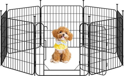 Produktbild von Yaheetech Freigehege, Welpenauslauf aus 16 Gitterelementen für Flur/Treppe/Küche/Balkon