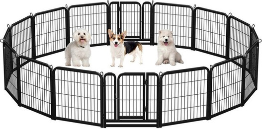 Produktbild von Yaheetech Freigehege, Welpenauslauf faltbar mit Tür,