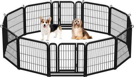 Produktbild von Yaheetech Freigehege, Welpenauslauf faltbar mit Tür, Hundelaufstall Freilaufgehege