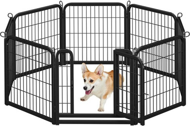 Produktbild von Yaheetech Freigehege, Welpenauslauf faltbar mit Tür, Hundelaufstall Freilaufgehege