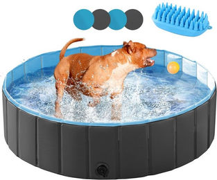 Yaheetech Hundepool Ø 100/120/140/160/180 cm, Planschbecken für Hunde Swimmingpool Hundebadewanne, faltbar – Bild 1 von 5