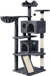 Yaheetech Kratzbaum 146 cm Plüsch Kletterbaum Katzenbaum – Bild 1 von 5