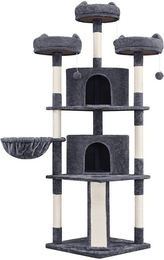 Yaheetech Kratzbaum 175/193 cm, Katzenbaum mit Aussichtsplattformen & Liegemulde & Katzenhaus – Bild 1 von 5