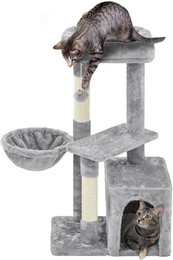 Produktbild von Yaheetech Kratzbaum 87 cm H Katzenbaum mit Aussichtsplattform und Liegemulde