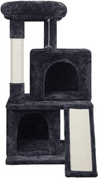 Produktbild von Yaheetech Kratzbaum Katzenbaum 91/106 cm mit Aussichtsplattform, 2 Höhlen und abnehmbarem Plüschball