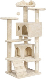 Produktbild von Yaheetech Kratzbaum Katzenbaum Kletterbaum 137 cm mit 3 Aussichtsplattformen und 2 Katzenhöhlen