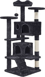 Yaheetech Kratzbaum Katzenbaum Kletterbaum 137 cm mit 3 Aussichtsplattformen und 2 Katzenhöhlen – Bild 1 von 5