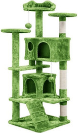 Produktbild von Yaheetech Kratzbaum Katzenbaum Kletterbaum 138,5 cm mit 3 Aussichtsplattformen und 2 Katzenhöhlen