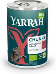 Produktbild von Yarrah Adult Bio Bröckchen 12x405 g Huhn und Rind