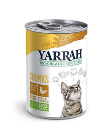 Produktbild von Yarrah Bio Chicken Chunks in Sauce mit Brennnessel & Tomate - 12 x 405 g