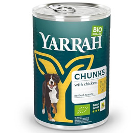 Produktbild von Yarrah Bio Hund Dose Bröckchen Huhn - 12 x 405 g