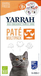 Produktbild von Yarrah Bio Katze Schalen Multipack Pastete getreidefrei gemischt - 48 x 100 g
