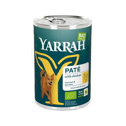 Yarrah Bio Paté Hundefutter - Dosen - Huhn mit Spirulina und Meeresalgen - 12 x 400 g – Bild 1 von 4