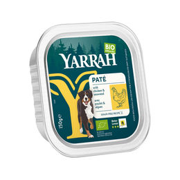 Yarrah Bio Paté Hundefutter - Schälchen - Huhn & Alge - 12 x 150 g – Bild 1 von 4