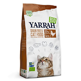 Produktbild von Yarrah Bio Trockenfutter für Katzen mit Huhn & MSC Fisch - 2,4 kg