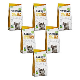 Produktbild von Yarrah Bio Trockenfutter mit Bio Huhn für Katzen - 6 x 0,8 kg
