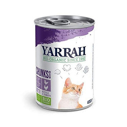Produktbild von Yarrah Bröckchen mit Huhn & Truthahn Bio - 405 g