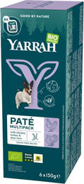 Yarrah Multipack Bio Paté Hundefutter - Schälchen - Huhn & Pute - 6 x 150 g – Bild 1 von 4