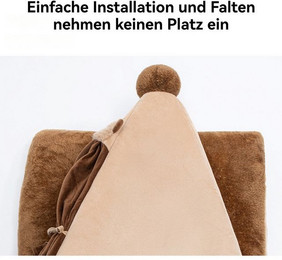 Produktbild von YINDN Faltbares Katzen- und Haustierbett mit Türvorhang