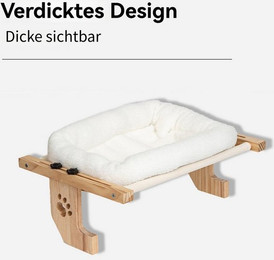 Produktbild von YINDN Katzenhängematte Fensterliege mit Plüschkissen