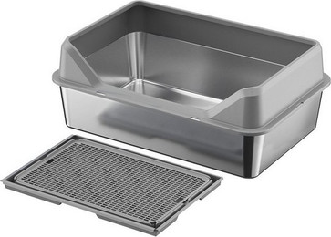 Produktbild von YINDN Katzentoilette mit Katzenstreumatte und Schaufel aus Edelstahl