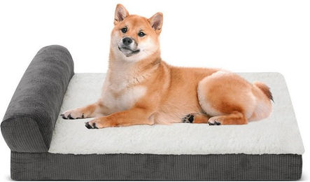 YOLEO Tierbett Hundebett mit abnehmbarem Stoffbezug und waschbar, Grau – Bild 1 von 5