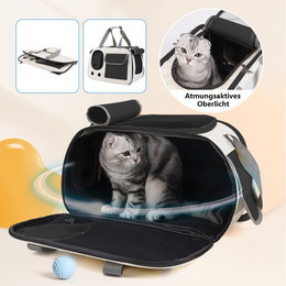 Produktbild von YVMOOEC Tiertransporttasche Schwarz-Weiß zusammenklappbar