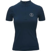 Produktbild von Yagya Reit-Poloshirt Half Zip für Damen in Blau Größe L