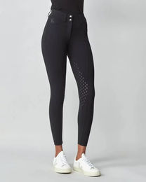 Produktbild von Yagya Reithose Turnierhose Mid Grip Compression Performance Schwarz Damen Größe S