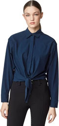 Produktbild von Yagya Reitshirt Front Tie für Damen in Blau Größe S